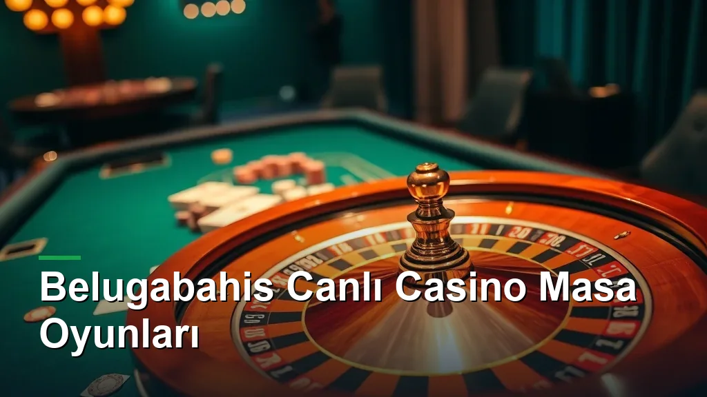 Belugabahis canlı casino masa oyunları: rulet, kartlar ve çipler