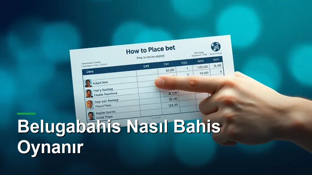 Belugabahis nasıl bahis oynanır: kupon ve yönlendirme konsepti